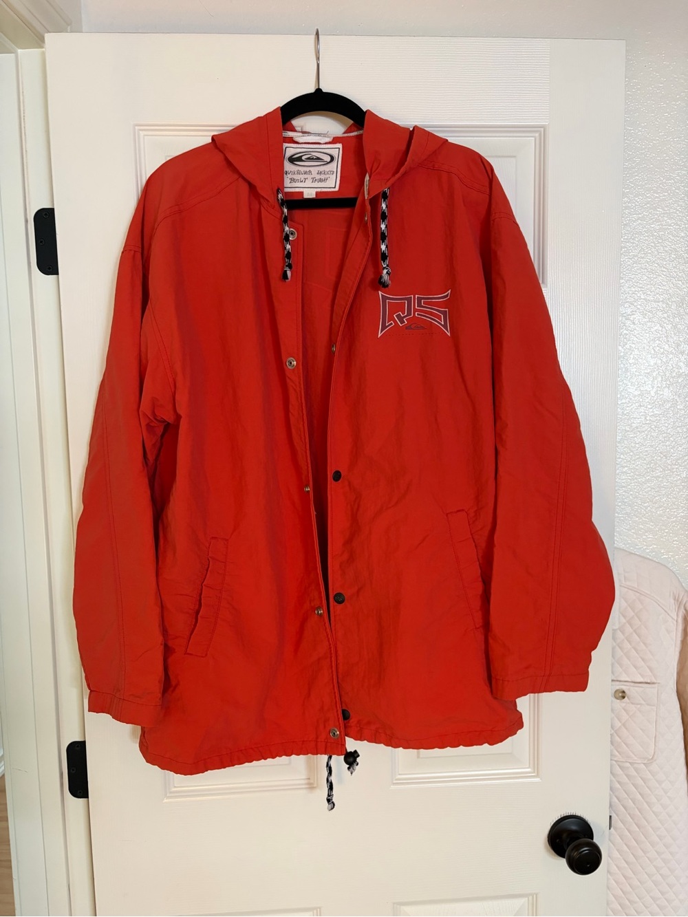 Vintage Quiksilver Orange Hooded Utility Jacket